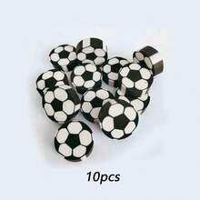 20pcs Fun Sports Mini Football Theme Erasers, Birthday Party Favors, Student Prizes, Classroom Reward Supplies - Black - View 9