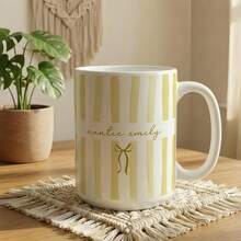 1 buah Mug Nama Bibi yang Disesuaikan, Hadiah Pengumuman Kehamilan untuk Bibi, Cangkir Kopi Bergaris, Pengumuman Kehamilan yang Dipersonalisasi, Ide Hadiah untuk Bibi Baru, Hadiah yang Disesuaikan - MultiWarna - View 5
