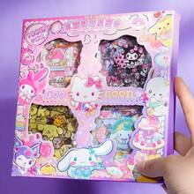 192pcs PET Sticker Set, Sanrio Hello Kitty & Friends And "Vanilla Roll" Outdoor Theme, Waterproof, Cute Cartoon And Animal Patterns, Suitable For DIY Crafts, Scrapbooking, Decorating Laptops Or Water Bottles, Making Handmade Artworks Or Photo Albums - Multicolor - View 4