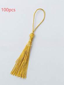 20/50/100pcs 13cm/5inch Gold Small Tassels With Rings, Suitable For Bookmarks, Jewelry Making, DIY Projects - 13cm Gold - View 13