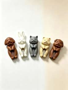 Creative 3D Animal Squad Snack Sealing Clips, Multiple Cute Puppy Rabbit Grey Cat Bear 3D Sealing Clips, Food Packaging Bag Moisture-Proof Fresh-Keeping Clips, Kitchen Snack Bag Sealing Cute Home Daily Small Gifts - Multicolor - View 8