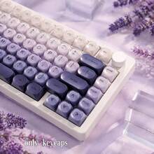 120+ Purple Foundation Liquid Keycaps, PC+ABS Material, HOA Height, Gradient Purple Keycaps, Compatible With Cherry/Gateron MX Switches, Suitable For Gifts And Personal Use, Hot-Swappable Keycaps, Personalized Keycaps, Keyboard DIY, Customized Keycaps, Desktop Matching - View 3