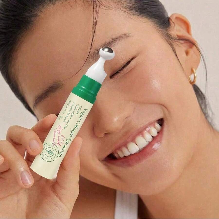 360°滾輪眼部精華液 - 提亮緊緻肌膚、淡化細紋、不油膩快速吸收、打造透亮玻璃肌 - 薄荷綠 - 查看 1