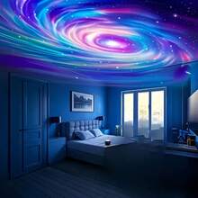 1pc Northern Lights Galaxy Projector, Multiple Lighting Effects, 2-In-1 LED Starry Sky Projector With Remote Control And Nebula Lamp, Suitable For Bedroom/Gaming Room/Home Theater/Ceiling/Birthday/Party Nightlight - Multi-color light - View 12