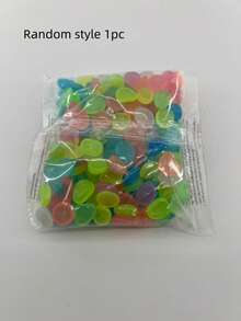 1 Pack Random Color 1cm Glow Pebbles, Fluorescent Luminous Decorative Stones, Suitable For Aquarium Fish Tank, Garden Path, Patio, Lawn, Yard Landscape DIY Decoration - B - View 10