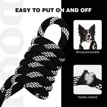 Lynxking Dog Leash Reflective, Heavy Duty Comfortable Strong Rope Leash For Large Medium Small Dogs No Pull Pet Training - Black - View 4