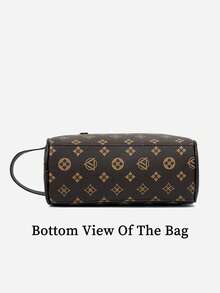 HOVI'S Men's Monogram Large Capacity Clutch Bag - Stylish, Minimalist, And Portable Design For Both Men And Women,Fathers Day Gifts - Brown - View 5