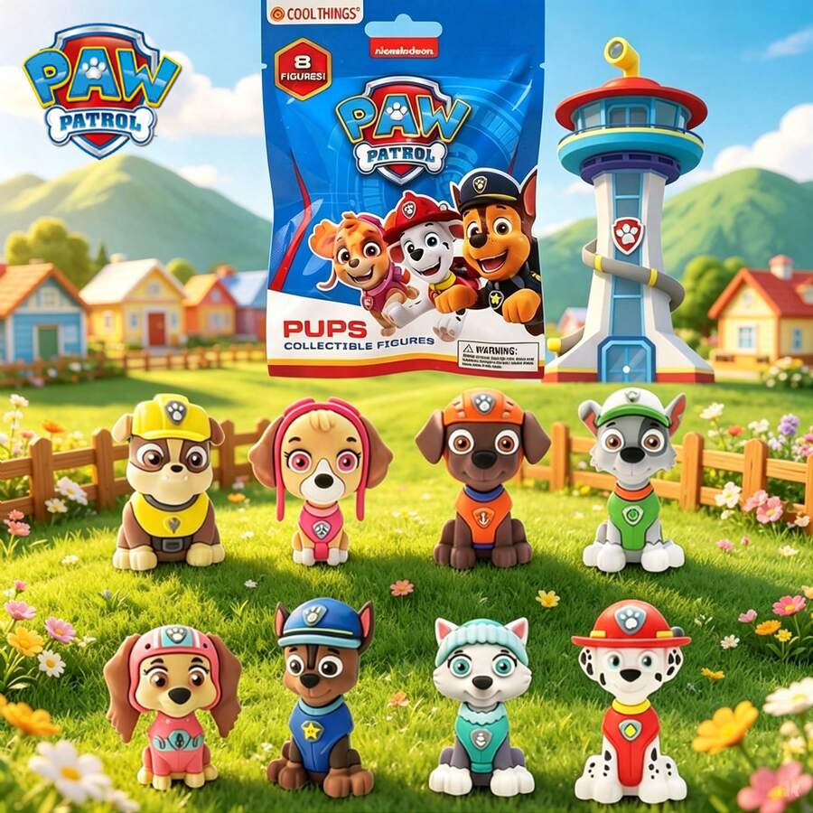 Monogram Nickelodeon 1pc Official Authorized Blind Box Mystery Mini Figure Random Character Desktop Ornament, Fan Collection Model Surprise Theme Display Accessory, Summer Party Supplies, Birthday Gift - Multicolor - View 1