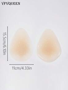 VfvQueen 1 Pair Ultra-Thin Solid Silicone Breast Lift Tape, Invisible Seamless Water-Drop Lifting Breast Pads, Anti-Sagging - Multi-color - View 11