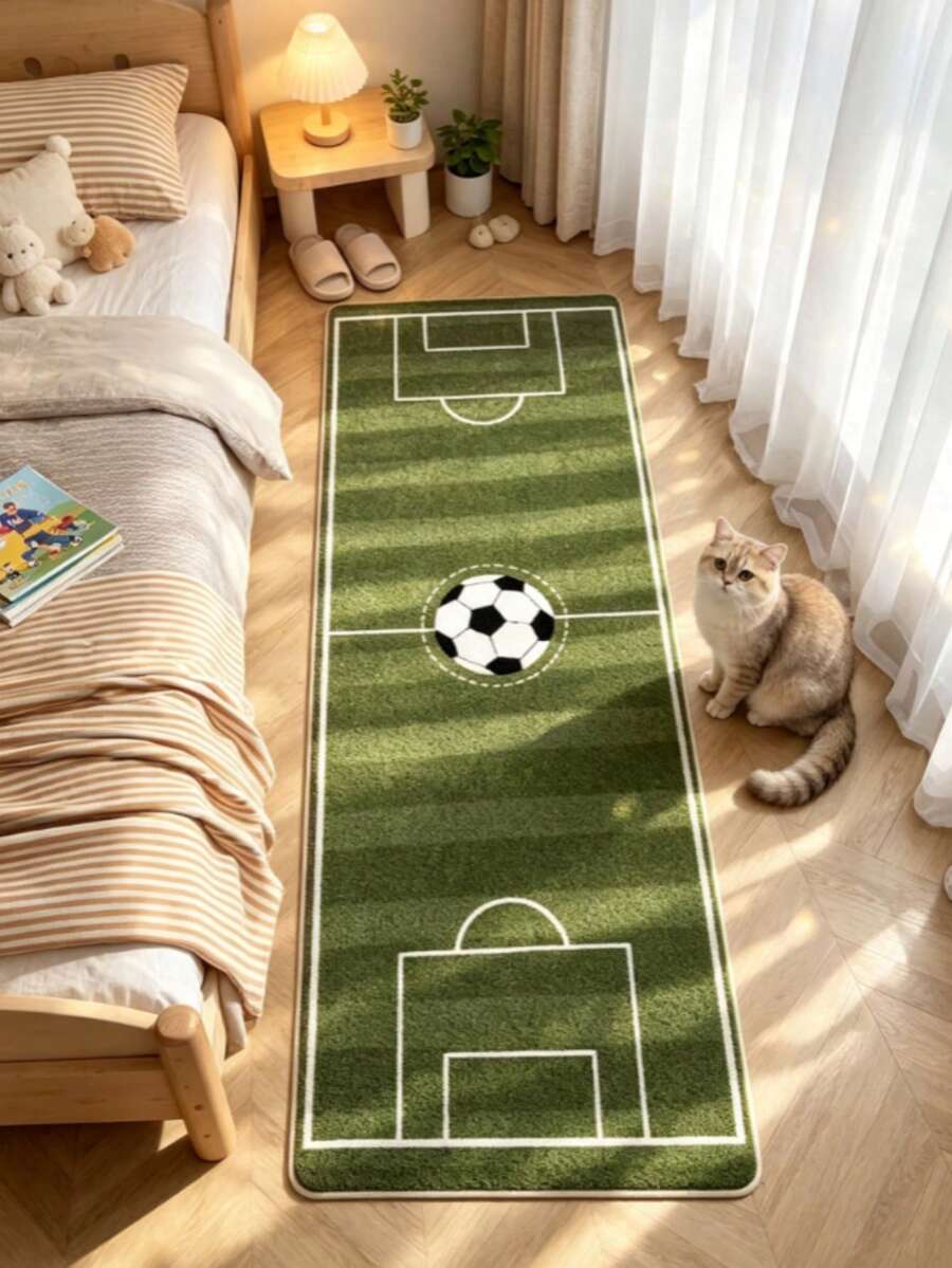 1pc Oversized Football Field Rug, Decorative Carpet, Floor Mat, Living Room Rug, Bedroom Rug, Runner Rug - Multi-color 11 - View 1