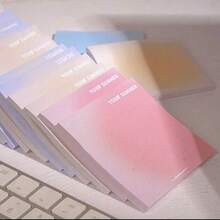 1pc/2pcs/4pcs/6pcs (1pc=50 Sheets) Gradient Japanese Salt Style Sticky Notes | High Quality Elegant, Strong Adhesion, Essential Notebook For Students - one-size - View 6