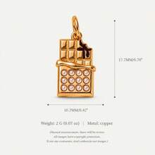 1pc Picnic Snack Pendant Charm, K-Style, 14K Gold Plated Copper Material, Suitable For Daily DIY Handmade, Decorative Earring Embellishment, Factory Semi-Finished Product Production And Other Scenarios - Multicolor - View 17