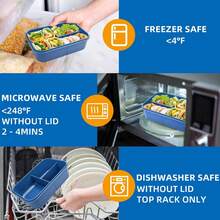 1pc Bento Box Set, Divided Food Storage Container, Lunch Box With Spoon And Fork, Microwave Food Storage Box, Leak-Proof Snack Box - View 4