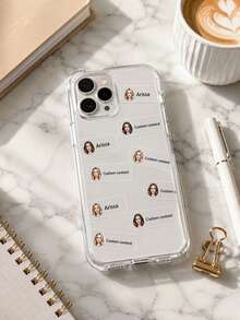 Customize Personalized Text Transparent Photo Stickers, Personalized Text Portrait Waterproof Label Stickers, Suitable For Multiple Scenes, Perfect For Halloween, Christmas, Wedding Parties, School Stationery Labels, And Custom Gift Box Labels - Multicolor - View 7
