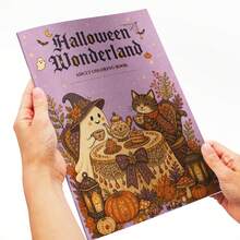 Pumpkin Town Watercolor Painting Activity Book, Cute Autumn & Halloween Themed Coloring Pages, Creative Art Practice For Home, Classroom And Holiday Gifts - Coloring as a Hobby - View 9