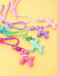Kawaii Bubble Dog Lanyard Keychain Resin Pendant Charm For Bag Purse Phone Strap Cute Gift For Best Friend - Multicolor - View 2