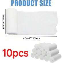 Multiple Sizes Available: 10/20 Rolls Elastic Gauze Bandages, Breathable Bandages, Mummified Wrapping Bandages, Suitable For Arms, Legs, Waist And Other Body Parts, Elastic Stretch Design - View 11
