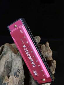 10-Hole Pocket Harmonica With Protective Hard Case, Classic Alloy Musical Instrument, Numbered Holes For Easy Learning, Portable Travel Essential, Suitable For School, Camping, Outdoor Trips, Stage Practice And Gifts - Multicolor - View 13