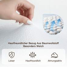 Sour Lemon 7/10cm Memory Foam Mattress Topper Soft Mattress Pad, Washable Cover For Box Spring Bed And Sofa Bed (180x200cm, White) - White - View 9