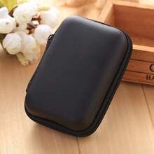 1pc EVA Earphone Storage Bag, Hard Shell Shockproof, Large Capacity Portable Data Cable Organizer, Suitable For Earphone Storage, Data Cable Storage, Desktop, Travel, Office, University, Gift For Students And Office Workers - Headphone Storage Bag - View 4
