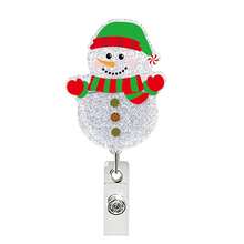 1Acrylic Retractable Name Tag Scroll With "Christmas Reindeer, Santa Claus, Snowman, Christmas Tree" | Suitable For Teachers, Doctors, And Nurses | Office Gift | Acrylic Name Tag Holder - Multicolor - View 14