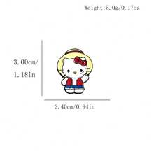 1pc Cute Cartoon Sanrio Brooch Pin, Halloween & Christmas Metal Badge, Hello Kitty Brooch, Soft & Sweet Cat Alloy Bag Accessory Pin - Multicolor - View 11