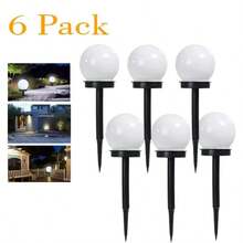 3/6 Pack Waterproof Solar LED Ball Pathway Lights Auto On/Off Outdoor Garden Landscape Lights For Lawn Walkway Yard Patio Holiday Decor - Solar Ground-mounted Lights - View 9