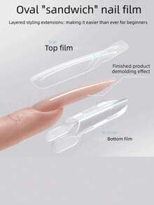 Pontas de Unhas Artificiais DIY Unhas Usáveis Manicure - Multicolorido - Visão 3