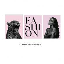 1/3 Pcs Frameless Sexy Stockholm Pink Black Leopard Print Y2K Canvas Wall Art, Girly Gallery Decor For Bedroom Dorm Apartment Living Room Kitchen, Room Decor Bedroom , Prints For Wall, Vintage Decor, Best Gift Choice - Multi-color - View 20