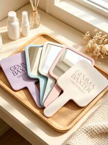 1pc Personalized Eyelash Technician Mirror Prop, Customized Handheld Makeup Mirror, In-Store Photo Prop, Customized Eyebrow Technician Prop, Customized Salon Sign, Customized Logo Mirror, Home Decor, Bridal And Bridesmaid Gifts - Multicolor - View 3