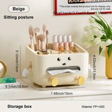 1pc Multi-Function Desk Organizer Box, Makeup Organizer Rack, Remote Control & Office Supply Storage Box, Desk Decor (With Sticker) - Multicolor - View 18