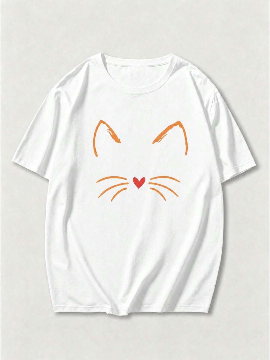 Camiseta con Gráfico de Gato Adorable para Halloween, Camiseta Gótica para Amantes de Gatos - estilo1 - Ver 1