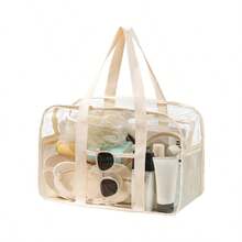 Transparent PVC Beach Bag, Large Capacity Zippered Tote Bag, Waterproof Travel Storage Bag - Multicolor - View 7
