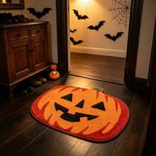 1pc Cartoon Funny Pumpkin Halloween Rug, Halloween Decoration, Fluffy Comfortable Carpet, Living Room Rug, Bedroom Rug, Closet Rug, Entryway Rug, Kitchen Rug, Bedside Rug, Durable Dust-Proof, Home Decor Rug, New Year Gift, Gift For Family And Friends, Bedside Rug - Multicolor - View 4