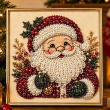 DIY Christmas Pearl Diamond Painting Art Kit With Frame, Christmas Pearl Beads Handmade Art, Suitable For Adults And Beginners, Gemstone Diamond Drill Bead Painting, Home Wall Decor - A - View 12
