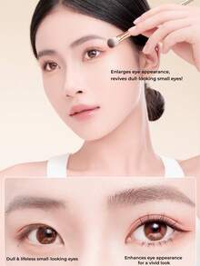OEIEZ Eye Makeup Brush Set, Multi-Function Eyeshadow Blending Detail Angled Eyeliner Brush Lower Eyeshadow Brush Set, No Powder Fallout, Create Exquisite Big Eye Makeup Look, Portable Travel-Friendly Makeup Tool, Suitable For Beginners - Gold - View 5