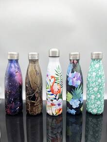 Double-Layer Stainless Steel Cola Bottle Coffee Cup Water Bottle Sports Water Bottle 500ml 1pc - Multicolor - View 1