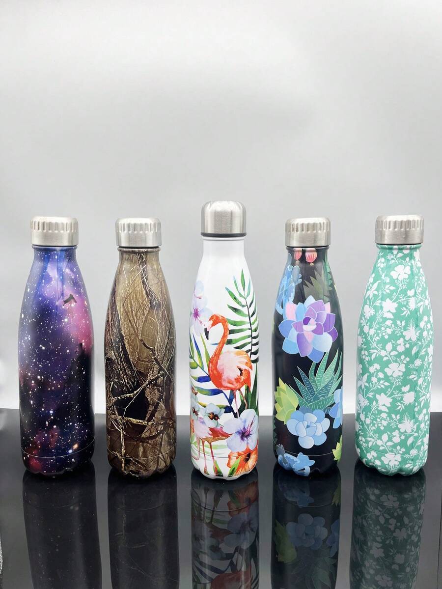 Double-Layer Stainless Steel Cola Bottle Coffee Cup Water Bottle Sports Water Bottle 500ml 1pc - Multicolor - View 1