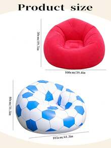 Portable Inflatable Bean Bag Sofa Chair, Soft Velvet Leak-Proof Slouchy Sofa, Lightweight Foldable Inflatable Sofa, Suitable For Camping, Balcony, Garden, Indoor Games, Beach And Travel Use - Multicolor - View 8