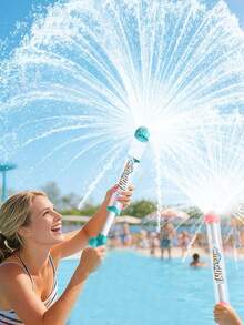 Summer Swimming Pool Beach Water Gun, 4-Color Fireworks Water Spray Gun, Pull-Out Outdoor Water Gun, Birthday Gift - A - View 8