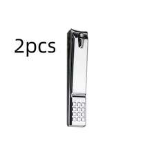 1/2/4pcs Straight Edge Stainless Steel Nail Clippers, Suitable For Thick Nails, Can Be Used For Trimming Ingrown Nails - Multicolor - View 8
