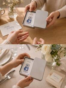 Customized Portrait-Themed Poker Set. Personalized Blue Line Sketch High-Quality Paper Art Poker Cards, Perfect For Game Nights, Pet Memorabilia, And Creative Gifts For Dog And Cat Lovers. - Multicolor - View 7