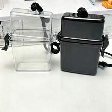 1pc Multi-Functional Transparent Plastic Storage Box, Card Storage Box, Idol Photo Storage, Waterproof Sealed Container Suitable For Storing Keys, ID Cards And Various Small Items - Multicolor - View 2