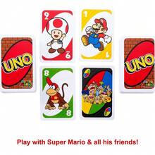 Mattel UNO Super Mario 卡牌遊戲,適合兒童、成人、家庭和遊戲之夜,主題牌組與特殊規則,2 至 10 人玩家 - DRD00 - 查看 6