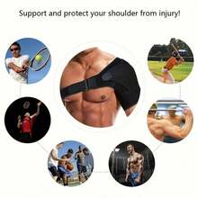 Adjustable Shoulder & Elbow Support Brace With Rotating Joint Stabilizer, Prevents Overextension Of Left/Right Arm During Running (3-Level Compression Sleeve) - Black - View 4