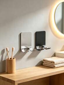 1/2pcs Razor Holder Hook, Drill-Free Installation, Drill-Free Razor Rack/Wall-Mounted Hook, Waterproof Wall-Mounted Razor Holder, Suitable For Tile Bathroom Wall, Space-Saving Bathroom Shower Accessory, Men's Shaving Tool Storage - Multicolor - View 3