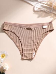 7件組女款棉質三角內褲 V腰無縫內褲 羅紋素色內衣 舒適透氣內褲 - 彩色 - 查看 9
