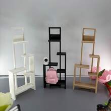 1:12 Minimalist Miniature Display Stand, Model House Mini Storage Rack, Home Office Desktop Decor, Fairy House Mini Tiered Display Rack, Figurine Small Ornament Display Stand, Miniature Furniture Model Decoration Storage Ornament, Miniature Scene Accessories, Photo Frame/Potted Plant Prop Display Rack - Miniature Display Shelf - View 7