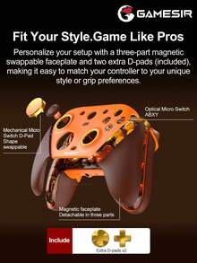GameSir G7 Pro Gamepad Compatible With Xbox Gaming Controller For PC Steam Android Officially Licensed With Charging Station Tri-Mode Connectivity Mag-Res TMR Sticks 1000Hz Polling Rate Hall Effect Analog Triggers 6-Axis Gyroscope - View 9
