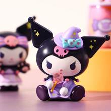 Miniso Sanrio Trick Or Treat Series Blind Box Cartoon Kuromi Doll Anime Series Action Figure Model Toy Figures Desktop Decor Christmas Birthday Gift (Random Delivery,1pc) - Black - View 5